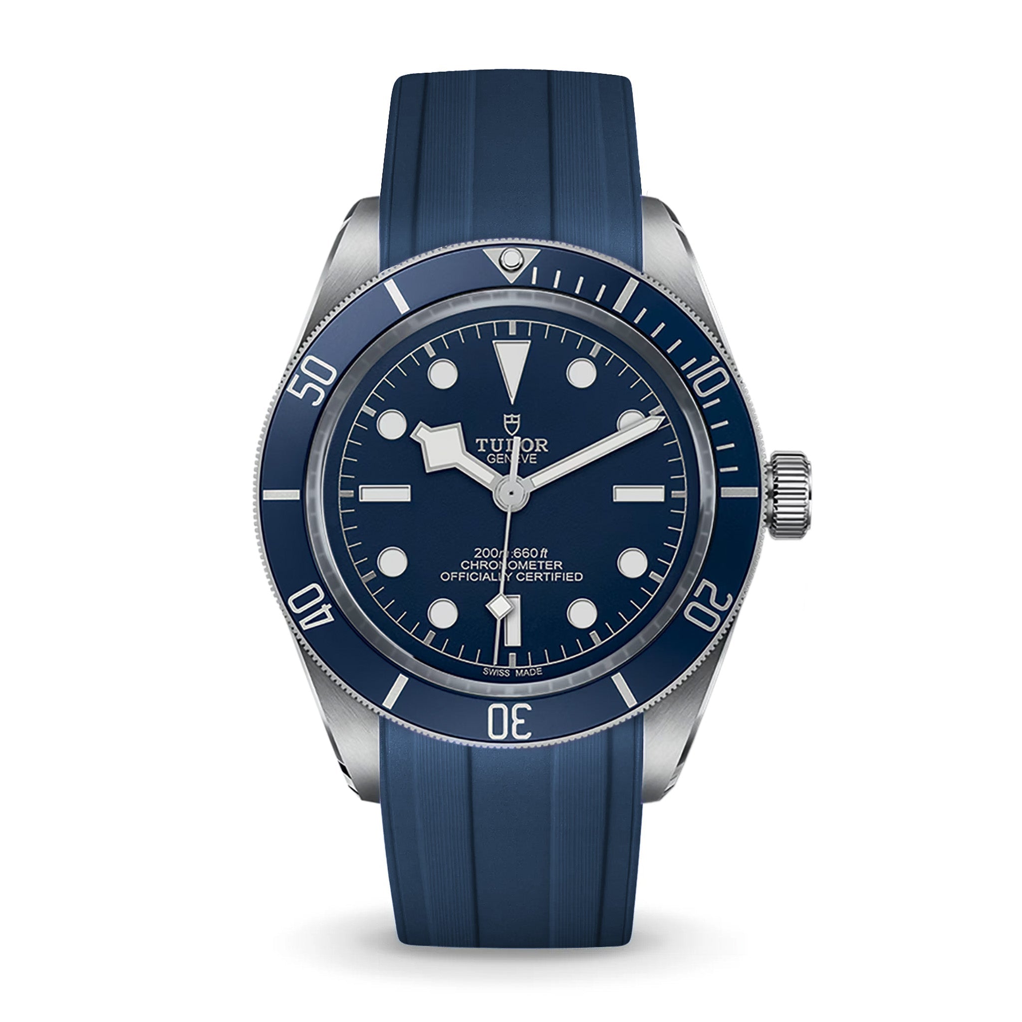 ネイビー×ライトブルーIT38 ネイビーフード付きIT40 deployant-fkm-strap-for-tudor-