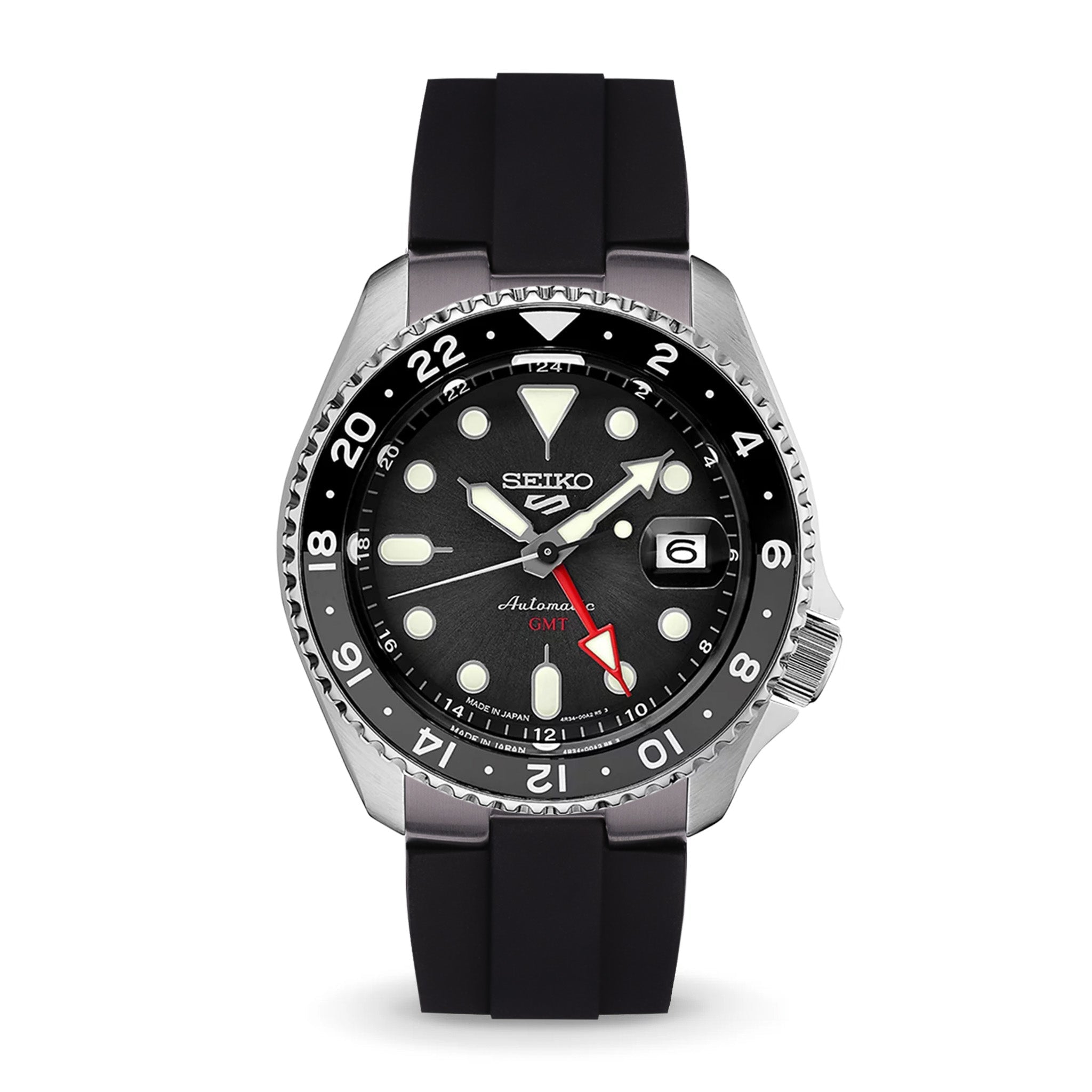 Kumamoto™ CTS End-Link Rubber Strap for Seiko SSK GMT - Black