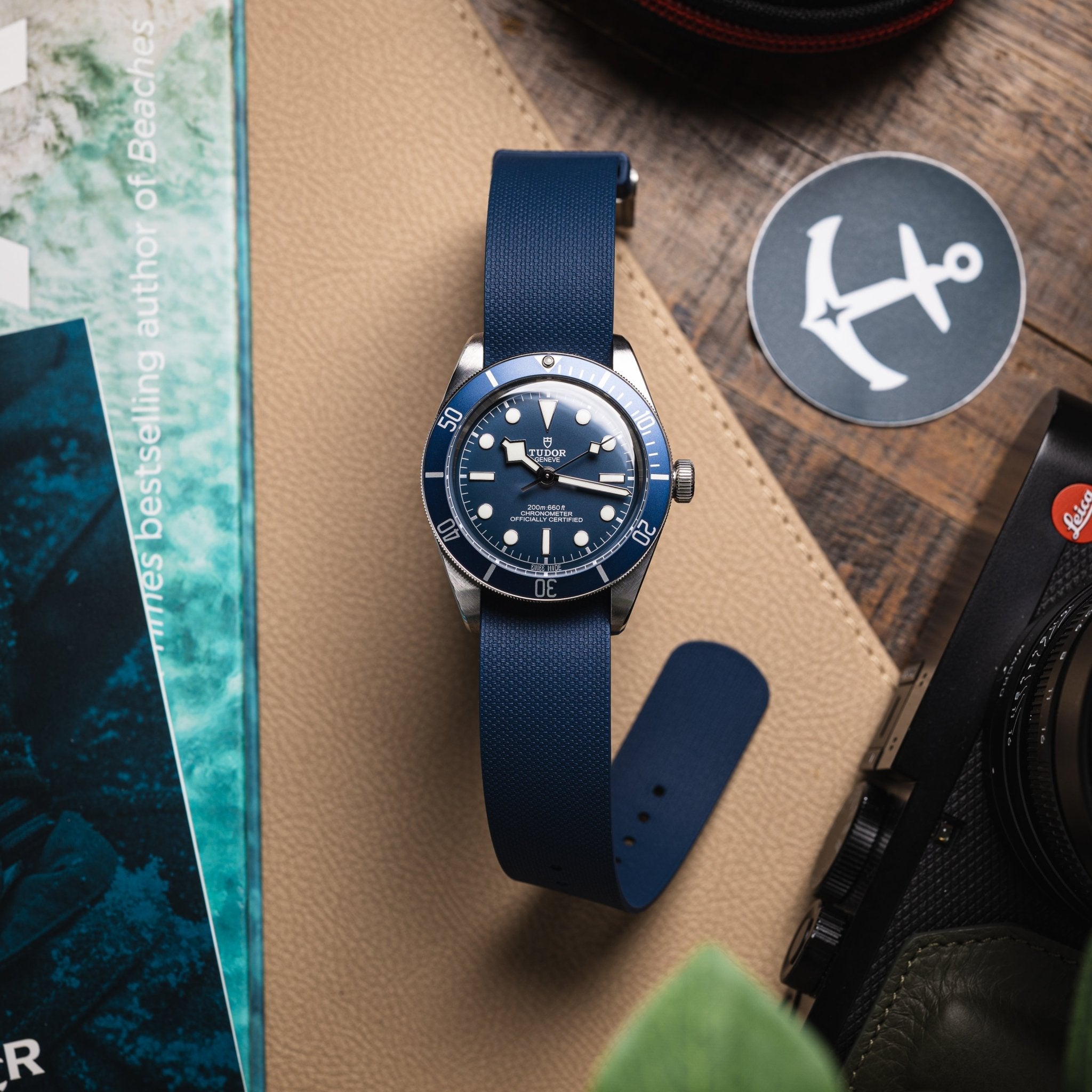 Single-Pass FKM Rubber Strap - Navy Blue – Anchor Strap Co.
