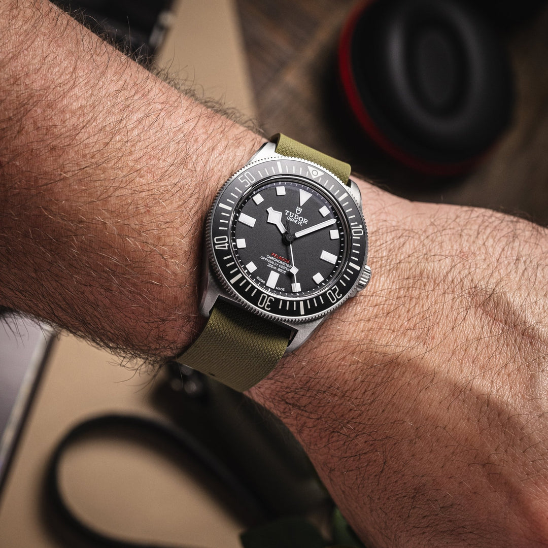 Single - Pass FKM Rubber Strap - Sea Moss Green - Anchor Strap Co.