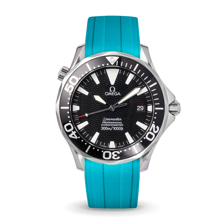 Deployant FKM for Omega Seamaster 41mm - Lagoon Blue