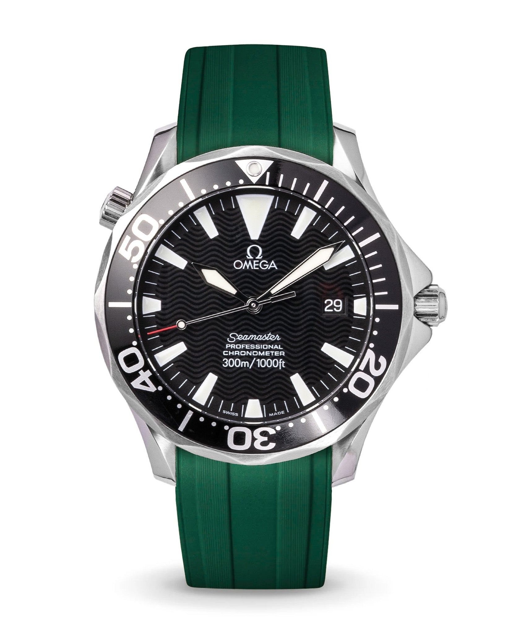 Deployant FKM for Omega Seamaster 41mm - Emerald Green – Anchor Strap Co.