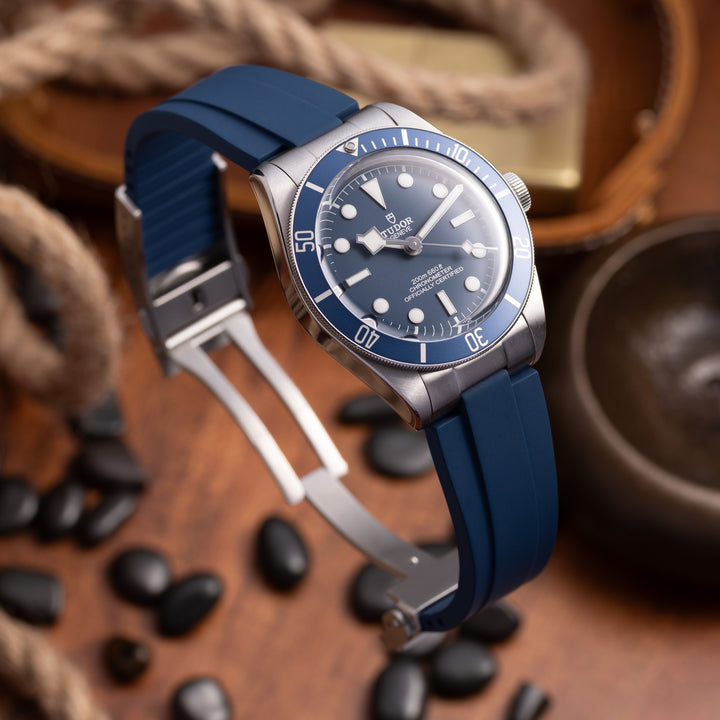 Kumamoto™ CTS End-Link Rubber Strap for Tudor Black Bay 58 - Navy