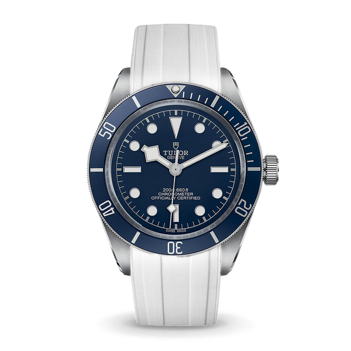 Deployant FKM Strap for Tudor Black Bay 58 - Arctic White