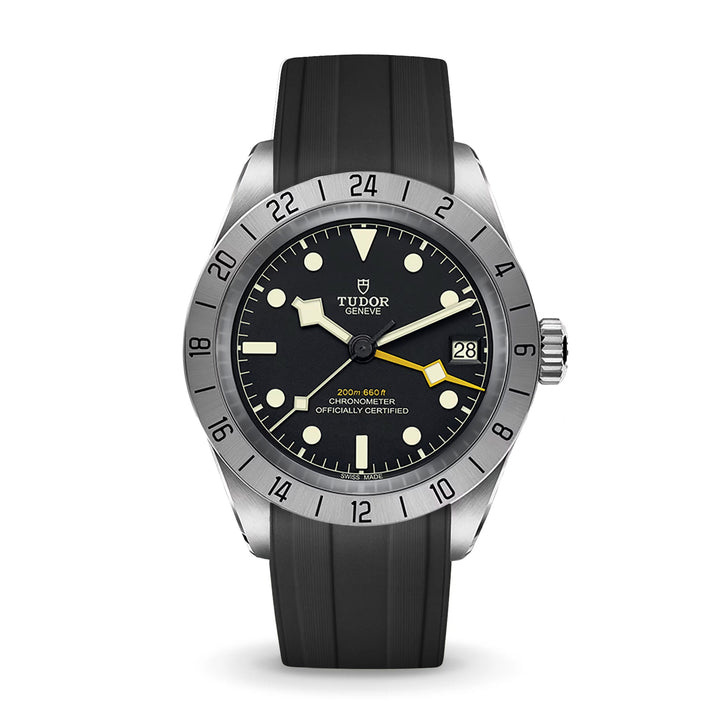 Deployant FKM Strap for Tudor Black Bay PRO - Jet Black