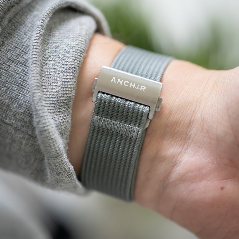 Grey Deployant Nylon Strap