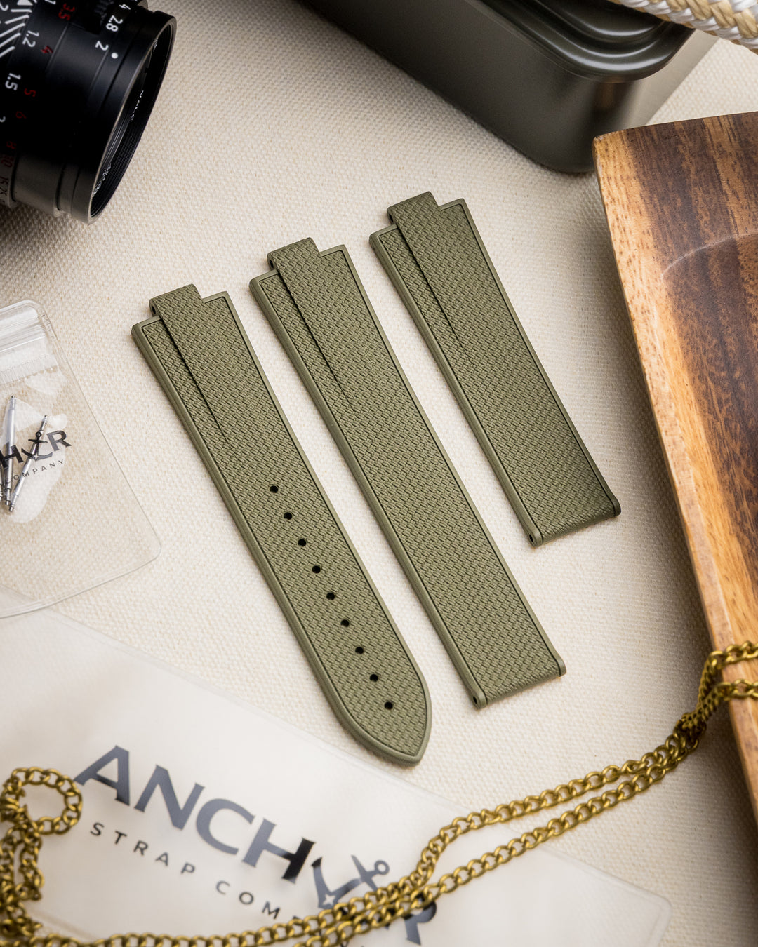 AnchorFlex™ End-Link Deployant for Omega Seamaster 41mm - Sea Moss Green