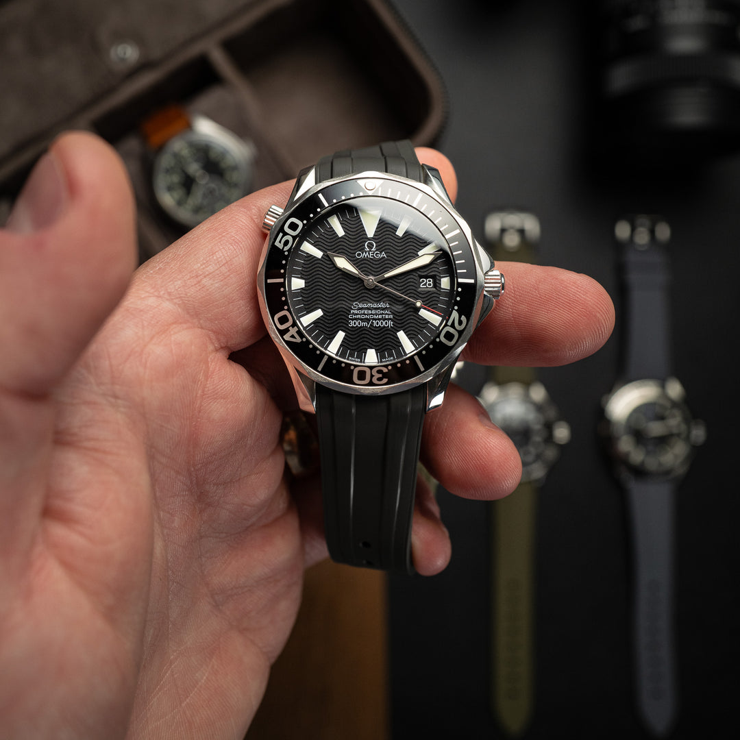 Deployant FKM for Omega Seamaster 41mm - Black