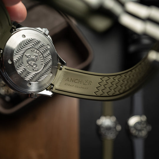 Deployant FKM for Omega Seamaster 41mm - Sea Moss Green
