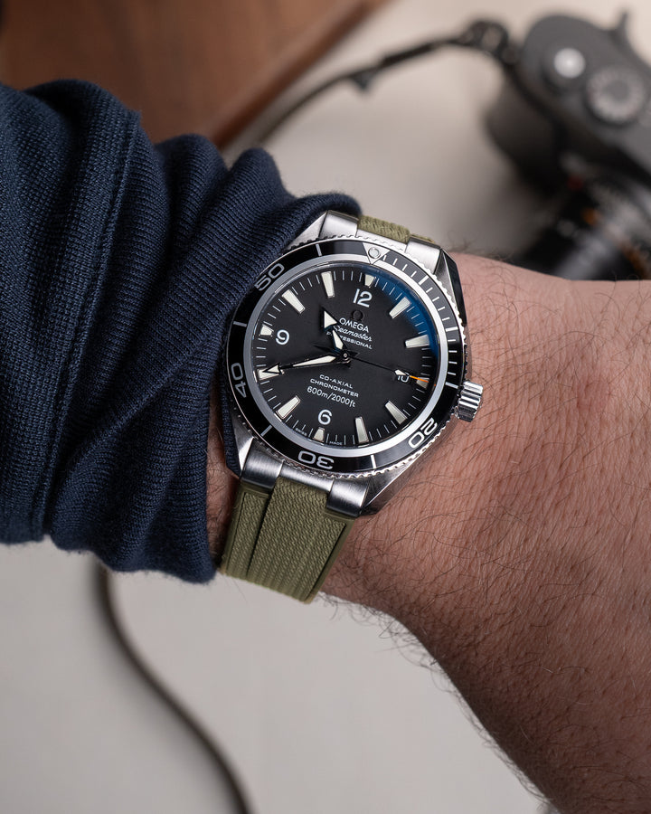 AnchorFlex™ End-Link Deployant for Omega Planet Ocean 2500 42mm - Sea Moss Green