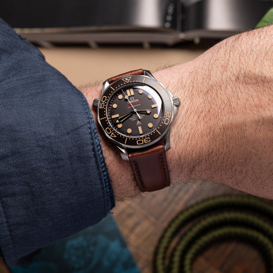 Deployant Italian Buttero Leather Strap - Chestnut