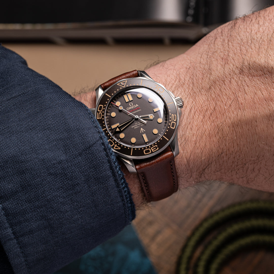 Deployant Italian Buttero Leather Strap - Chestnut