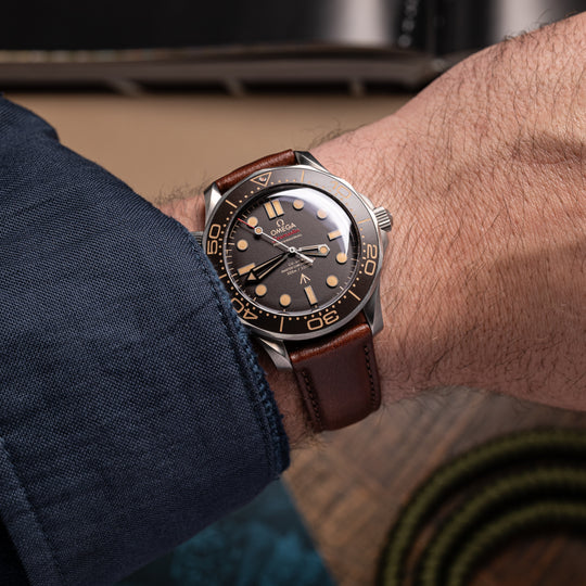 Deployant Italian Buttero Leather Strap - Chestnut