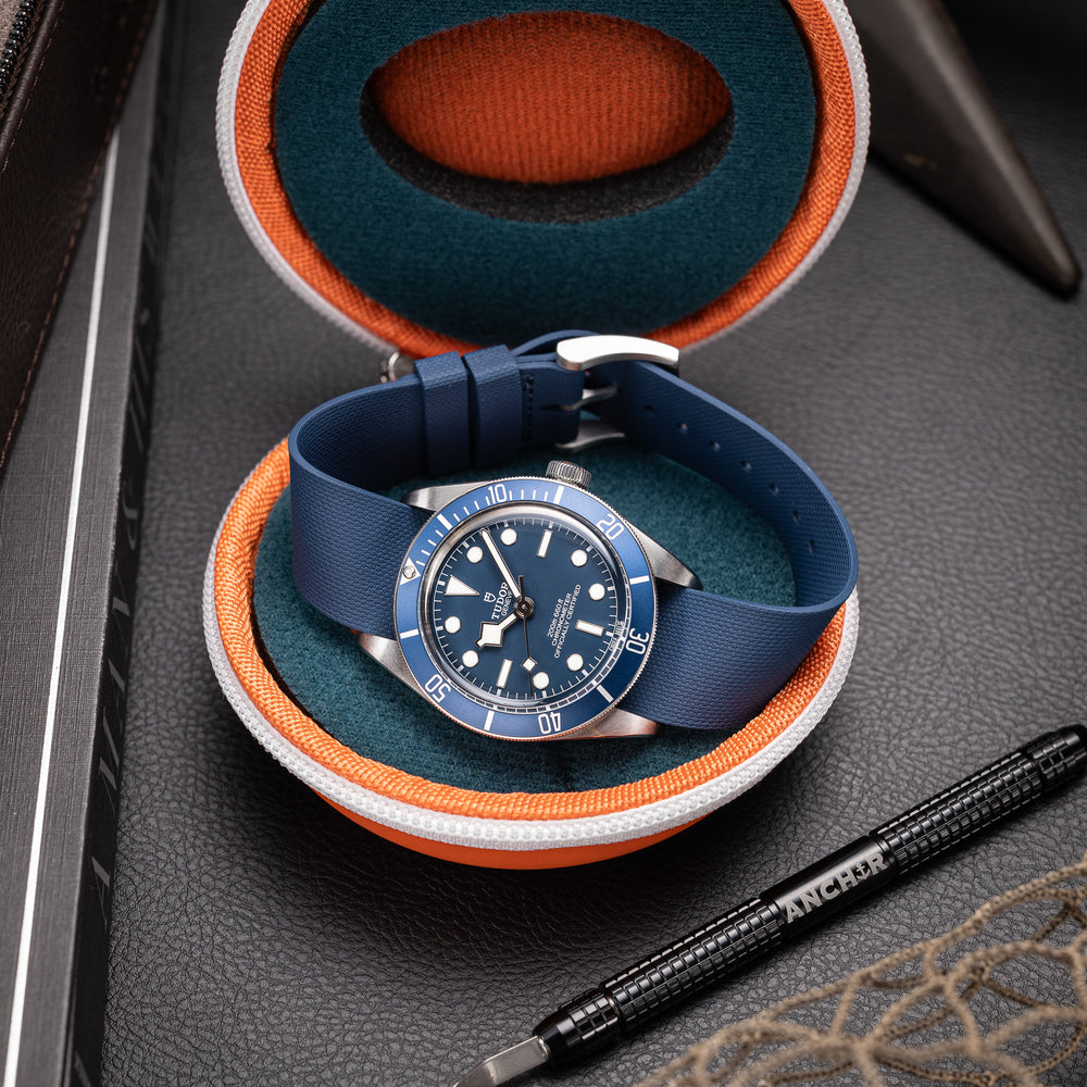 Single-Pass FKM Rubber Strap - Navy Blue