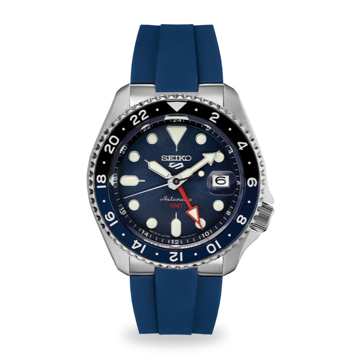 Kumamoto™ CTS End-Link Rubber Strap for Seiko SSK GMT - Navy