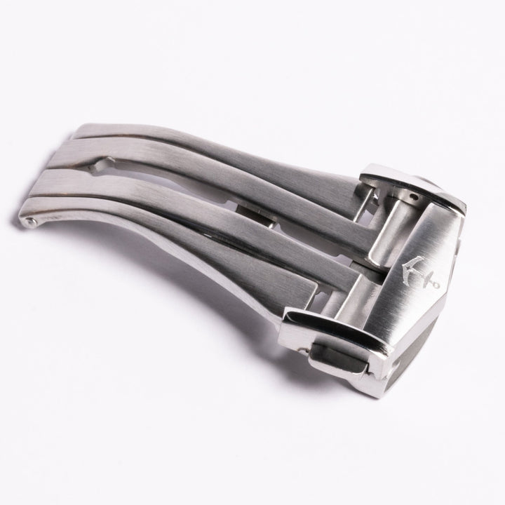Anchor Deployant Clasp - Brushed Steel - Anchor Strap Co.