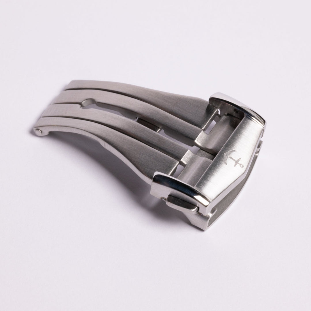 Anchor Deployant Clasp - Brushed Steel - Anchor Strap Co.