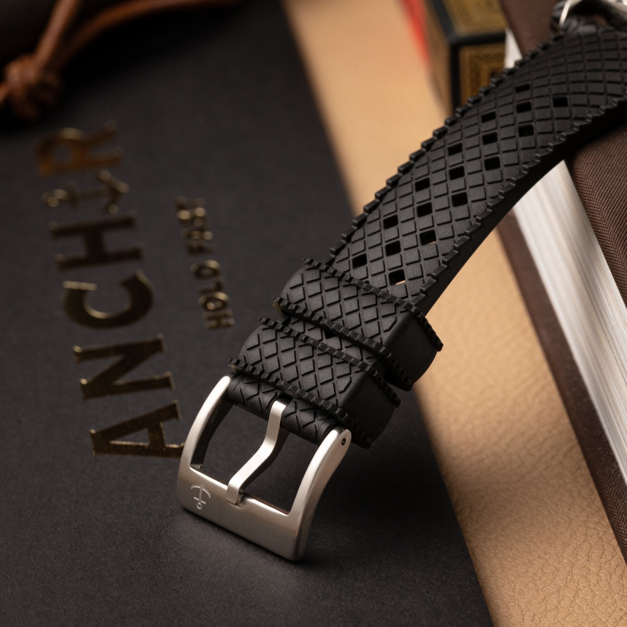 Anchor Heritage Rubber Strap - Black – Anchor Strap Co.