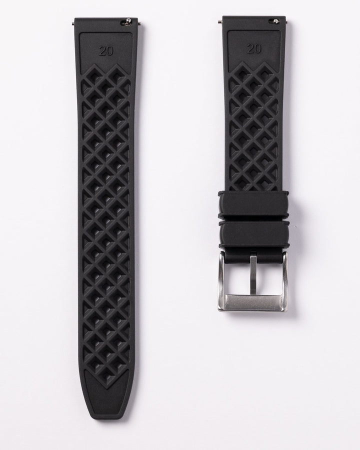 AnchorFLEX "Brando" Rubber Strap - Black - Anchor Strap Co.