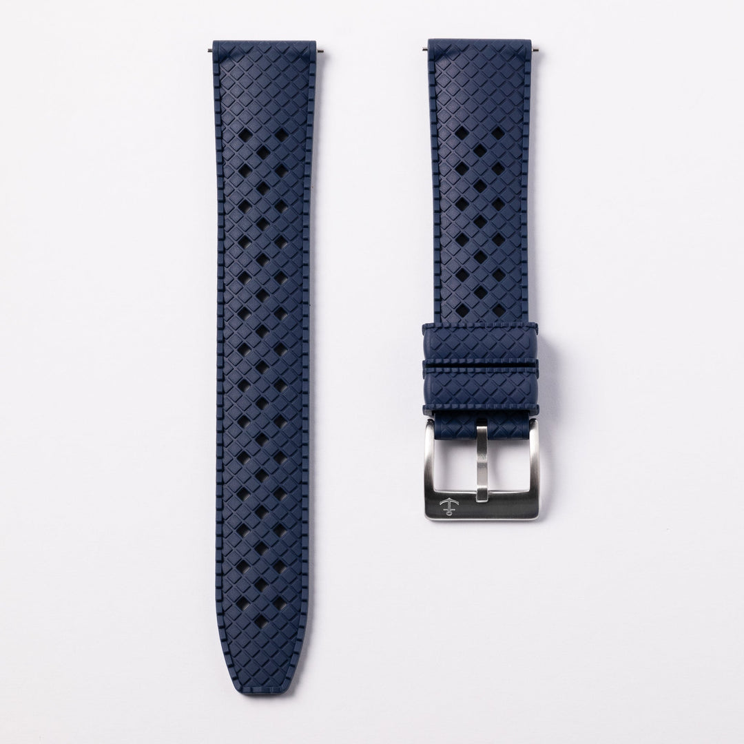 AnchorFLEX "Brando" Rubber Strap - Navy - Anchor Strap Co.