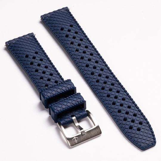 AnchorFLEX "Brando" Rubber Strap - Navy - Anchor Strap Co.