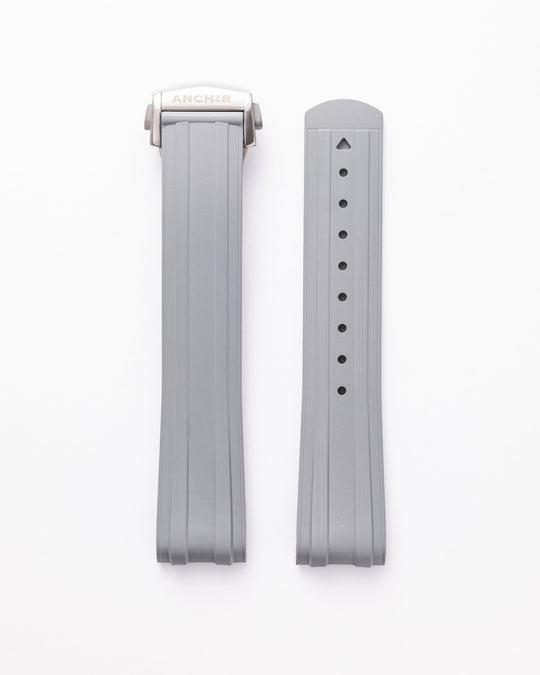 AnchorFlex Deployant FKM for Omega Seamaster - Silver Grey - Anchor Strap Co.