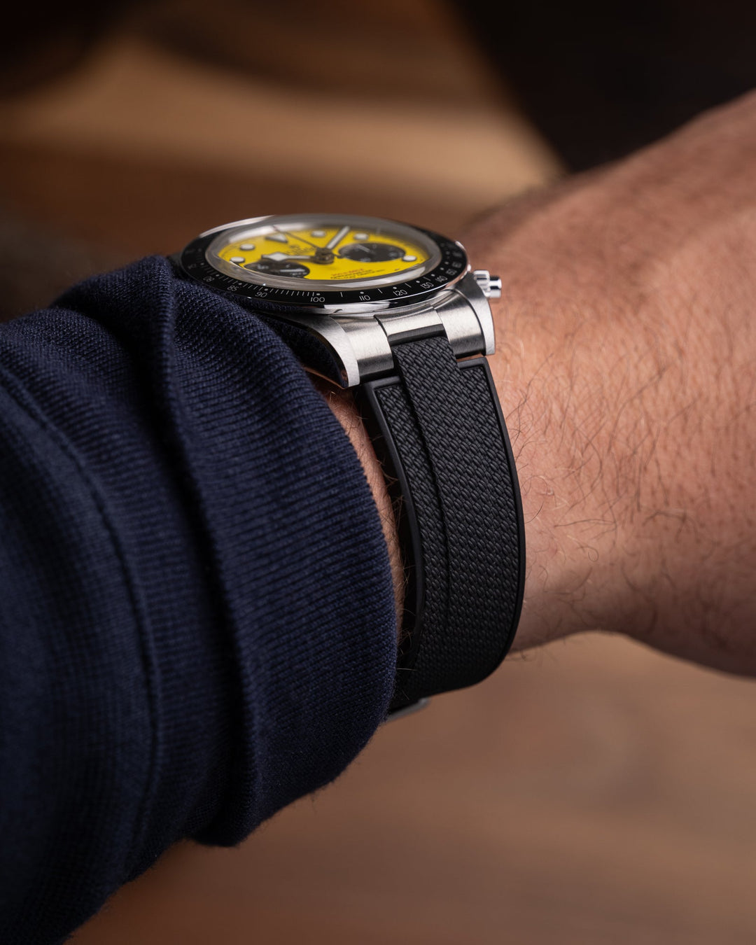 AnchorFlex™ End-Link for Tudor Black Bay Chrono 39 - Bathyscaphe Black - Anchor Strap Co.