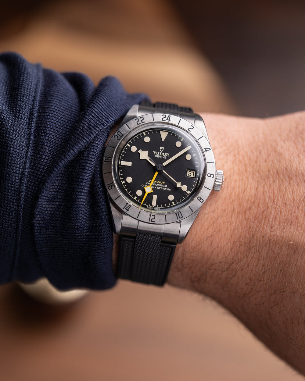 AnchorFlex™ End-Link for Tudor Black Bay PRO - Bathyscaphe Black - Anchor Strap Co.