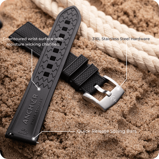 AnchorFlex Flagship - Bathyscaphe Black - Anchor Strap Co.