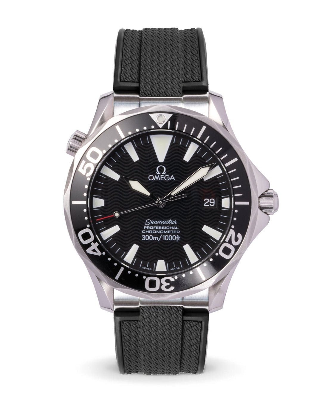 AnchorFlex™ Flagship EL for Omega Seamaster 41mm - Bathyscaphe Black - Anchor Strap Co.