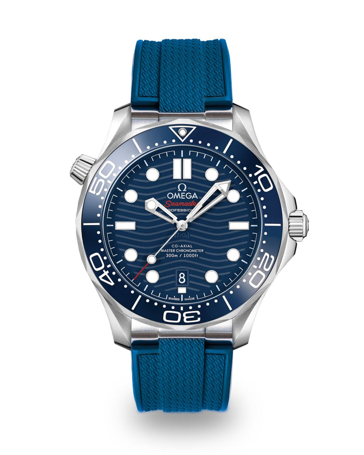 AnchorFlex™ Flagship EL for Omega Seamaster 42mm - Navy Blue - Anchor Strap Co.
