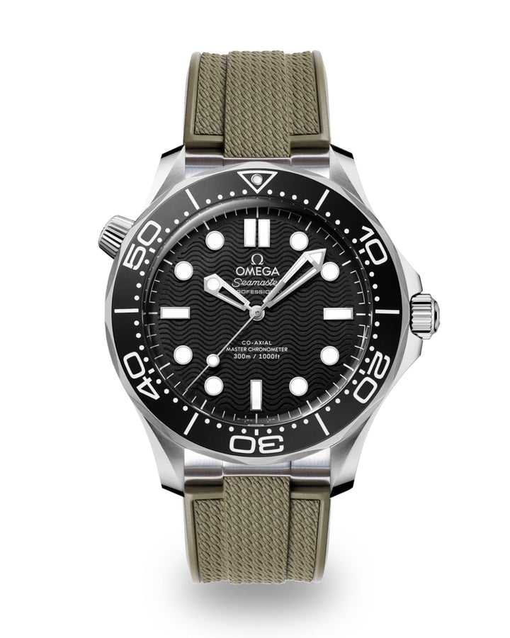 AnchorFlex™ Flagship EL for Omega Seamaster 42mm - Sea Moss Green - Anchor Strap Co.