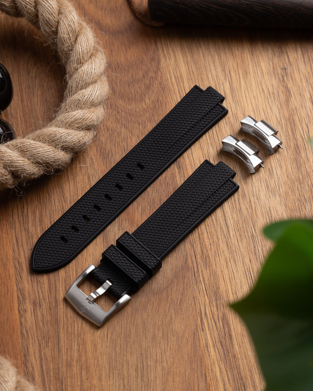 AnchorFlex™ Flagship EL for Seiko SRPG - Bathyscaphe Black - Anchor Strap Co.
