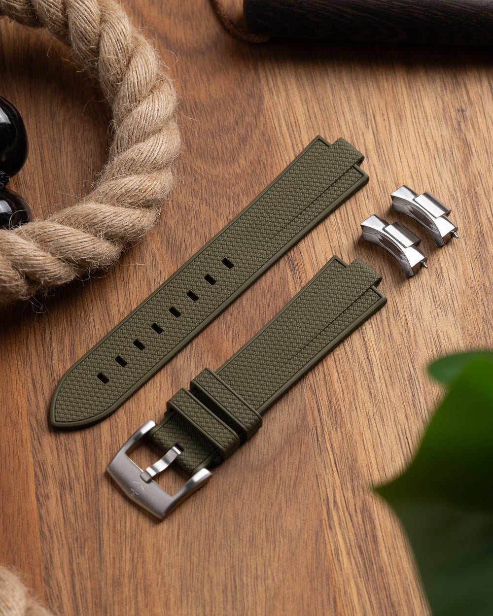 AnchorFlex™ Flagship EL for Seiko SRPG - Sea Moss Green - Anchor Strap Co.