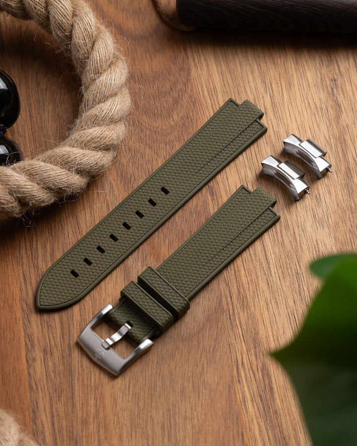 AnchorFlex™ Flagship EL for Seiko SRPG - Sea Moss Green - Anchor Strap Co.