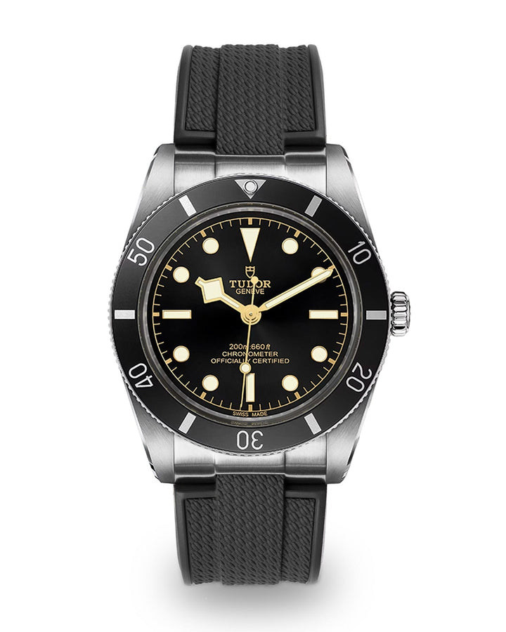 AnchorFlex™ Flagship EL for Tudor Black Bay 54 - Bathyscaphe Black - Anchor Strap Co.