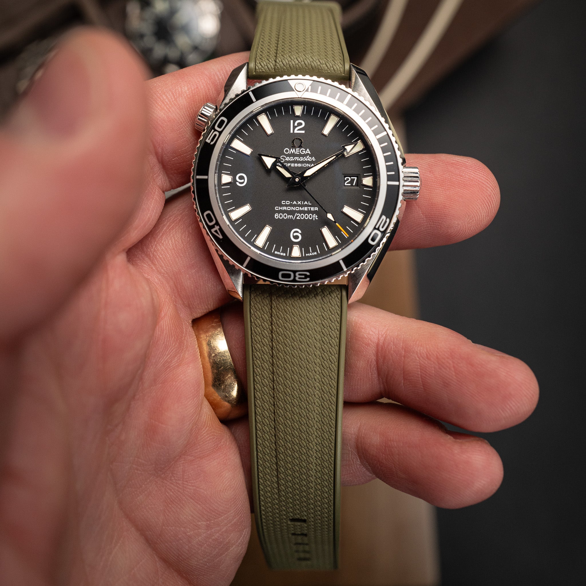 マグナムザラスクープ AnchorFlex Flagship FKM Rubber Watch Strap - Sea Moss Green