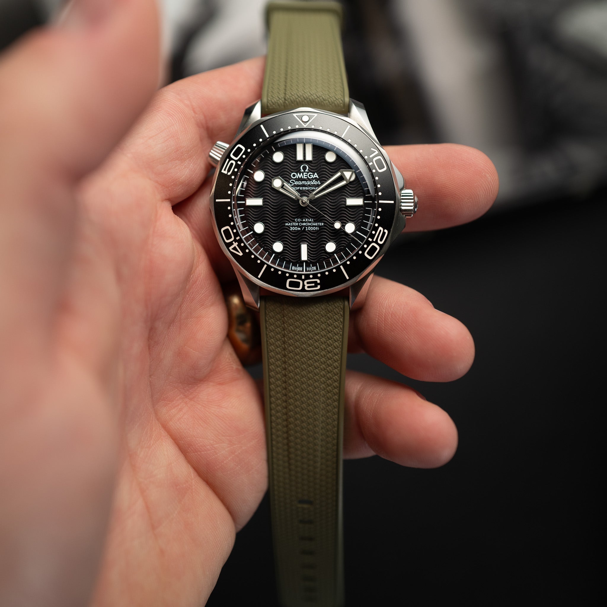 AnchorFlex Flagship FKM Rubber Watch Strap - Sea Moss Green