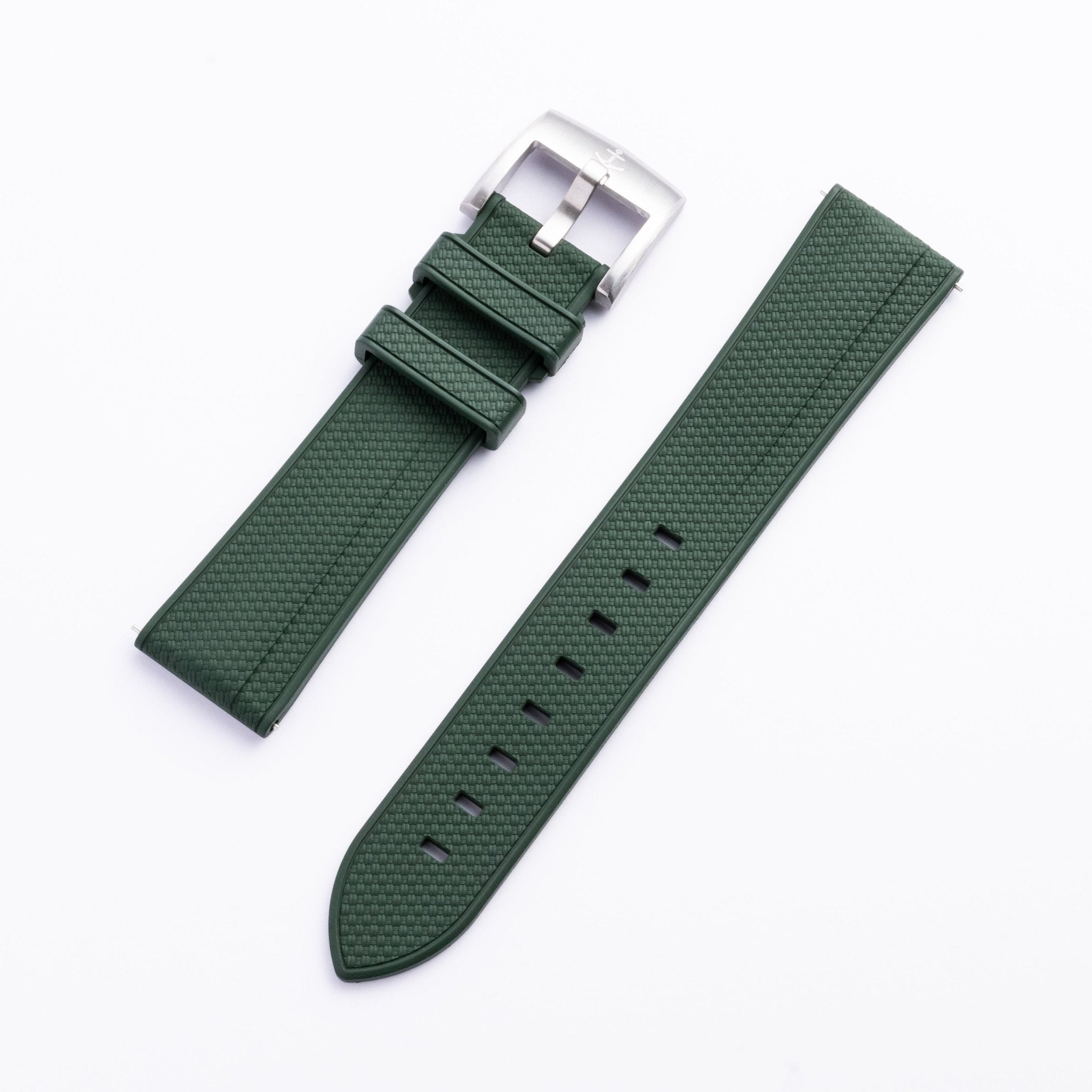 AnchorFlex Flagship FKM Rubber Watch Strap - Seaweed Green