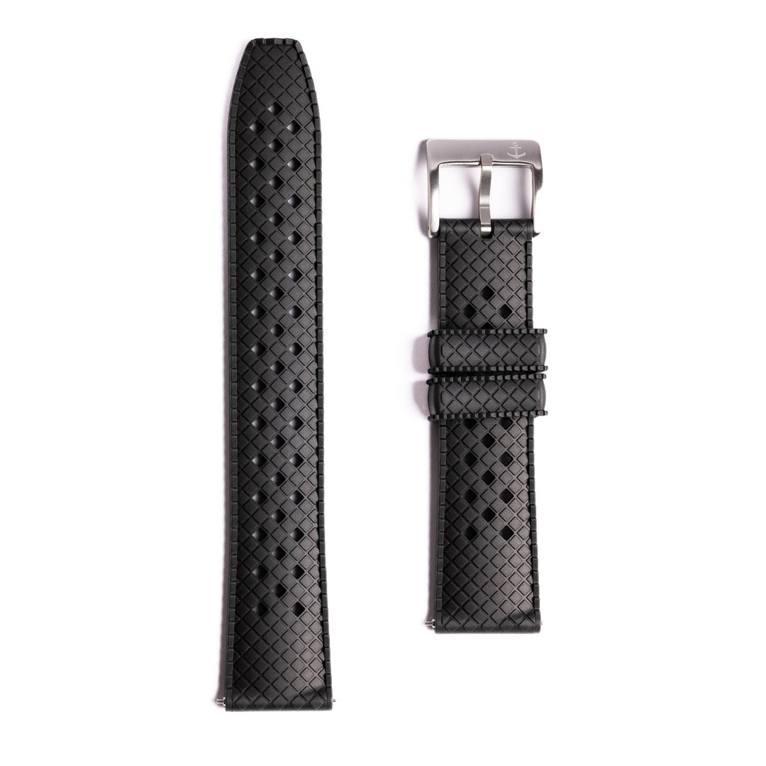 AnchorFlex Heritage Rubber Strap - Bathyscaphe Black - Anchor Strap Co.