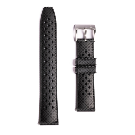 AnchorFlex Heritage Rubber Strap - Bathyscaphe Black - Anchor Strap Co.