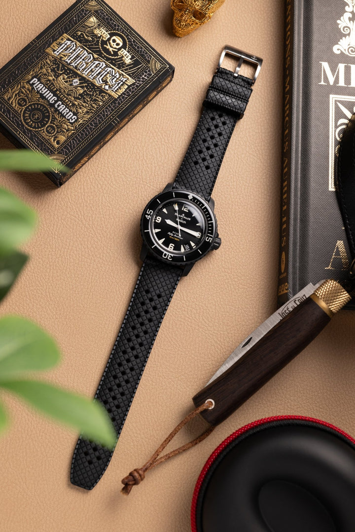 AnchorFlex Heritage Rubber Strap - Bathyscaphe Black - Anchor Strap Co.