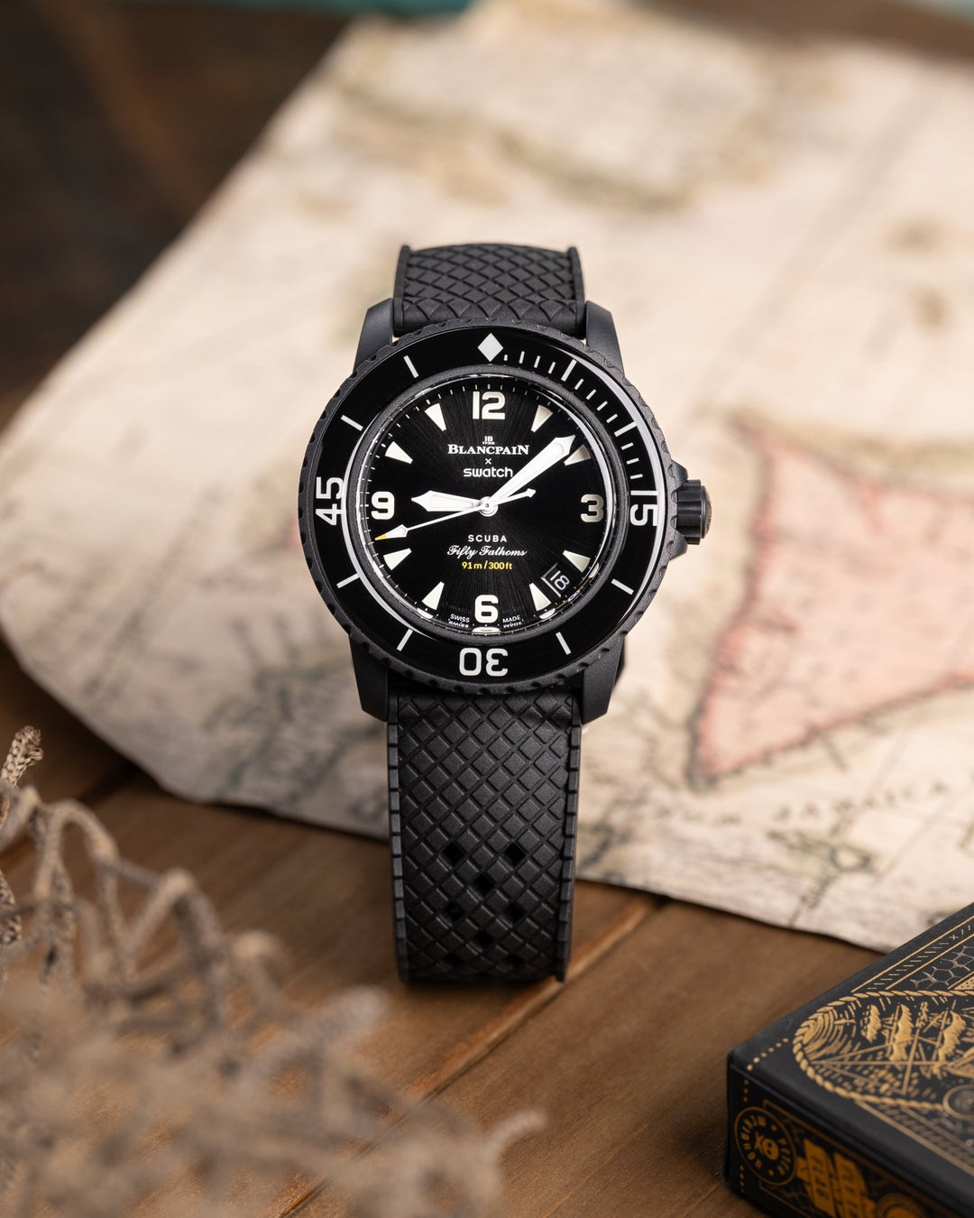AnchorFlex Heritage Rubber Strap - Bathyscaphe Black - Anchor Strap Co.
