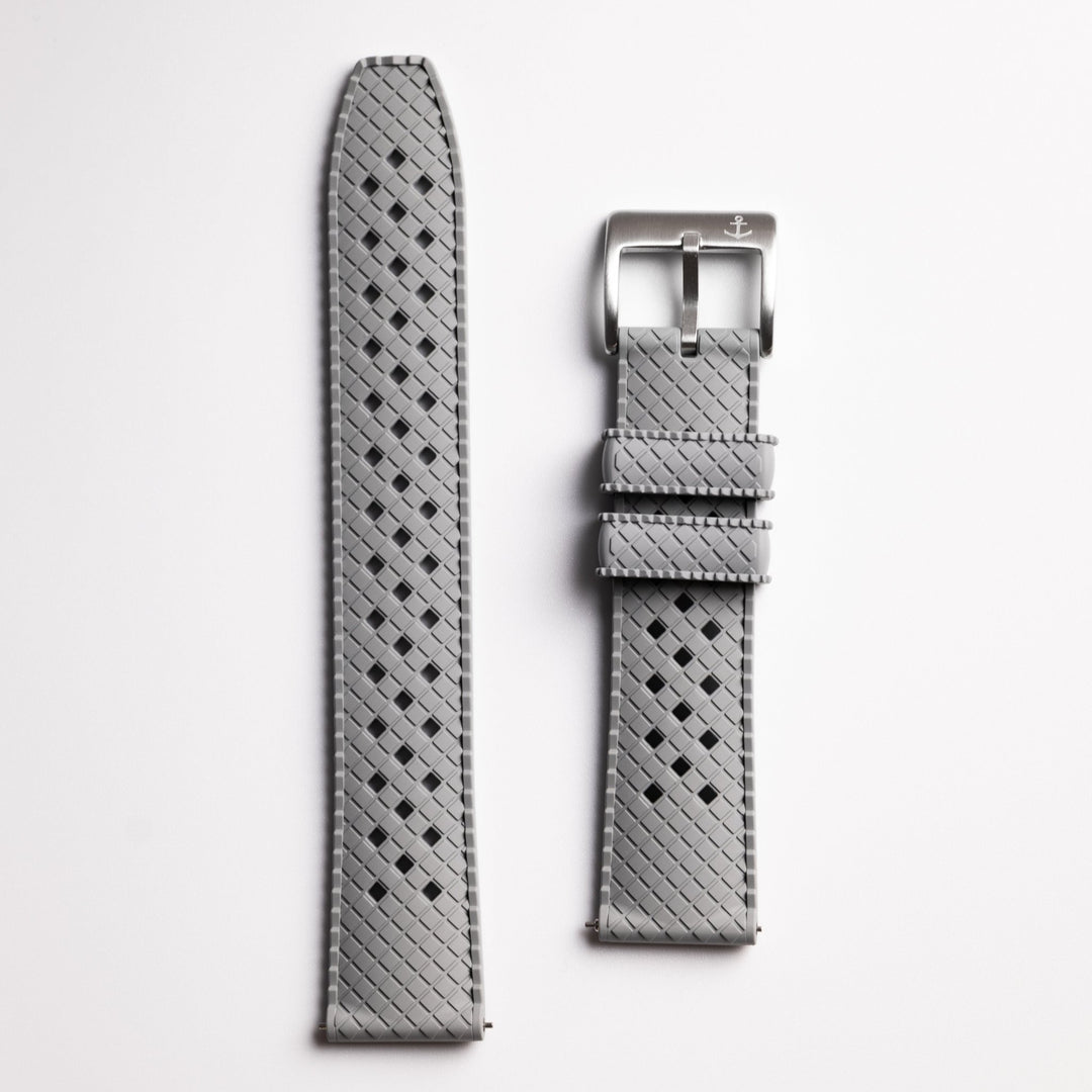 AnchorFlex Heritage Rubber Strap - Battleship Grey - Anchor Strap Co.