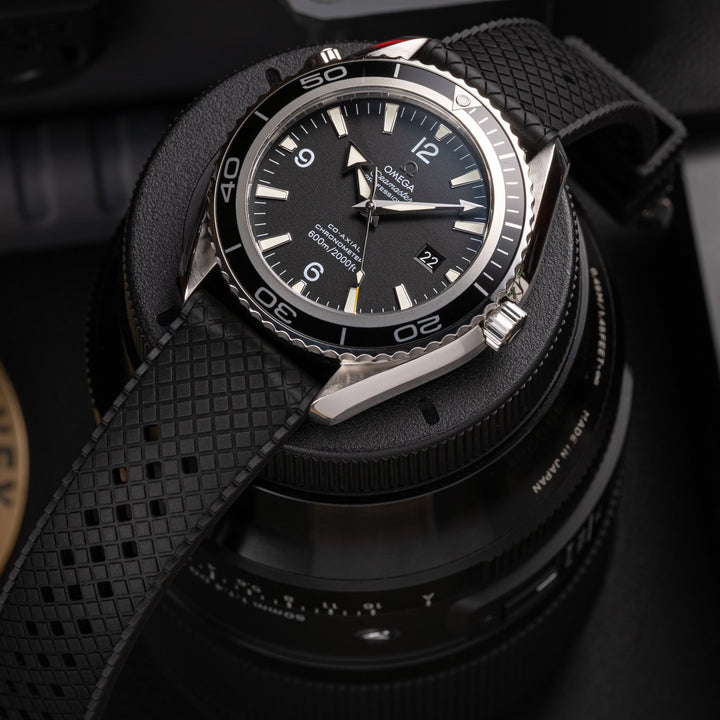 AnchorFLEX Heritage Rubber Strap - Black - Anchor Strap Co.