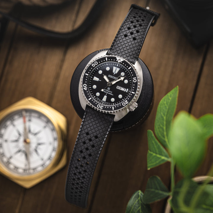 AnchorFlex Heritage Rubber Strap - Black - Anchor Strap Co.