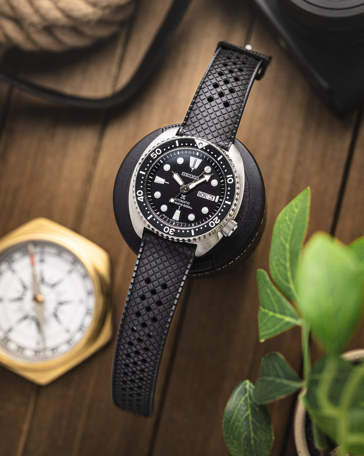 AnchorFlex Heritage Rubber Strap - Black - Anchor Strap Co.