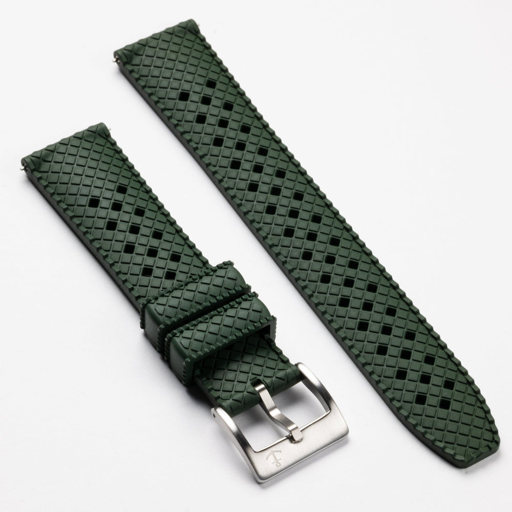 AnchorFLEX Heritage Rubber Strap - British Racing Green - Anchor Strap Co.