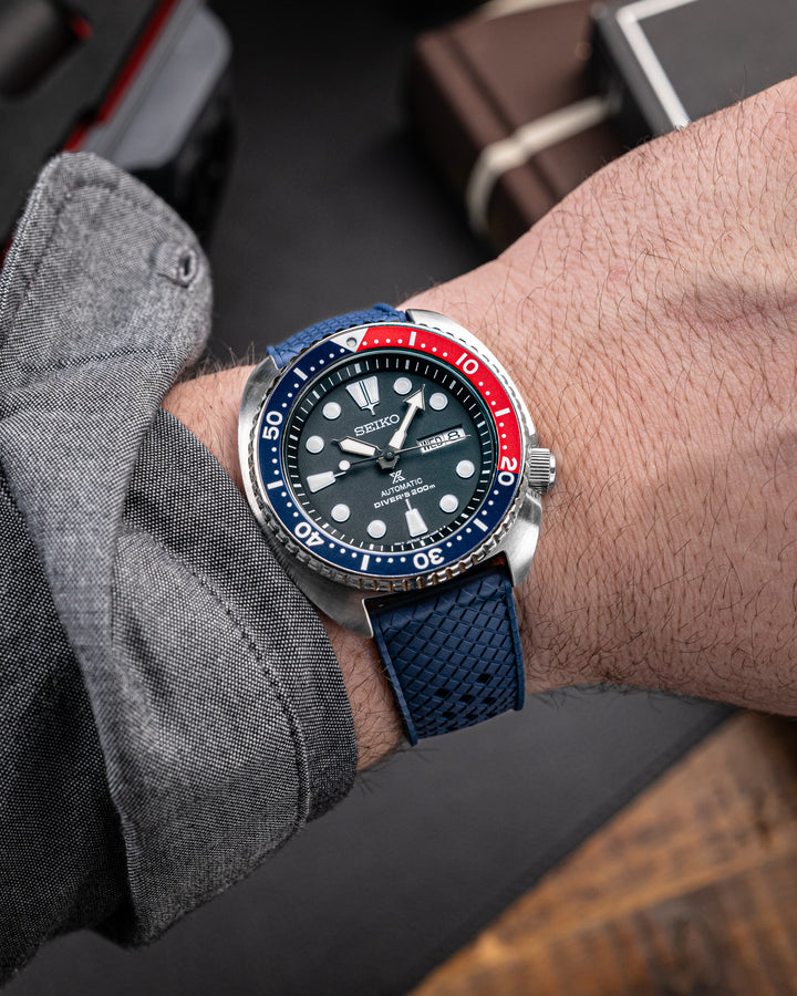 AnchorFlex Heritage Rubber Strap - Navy - Anchor Strap Co.