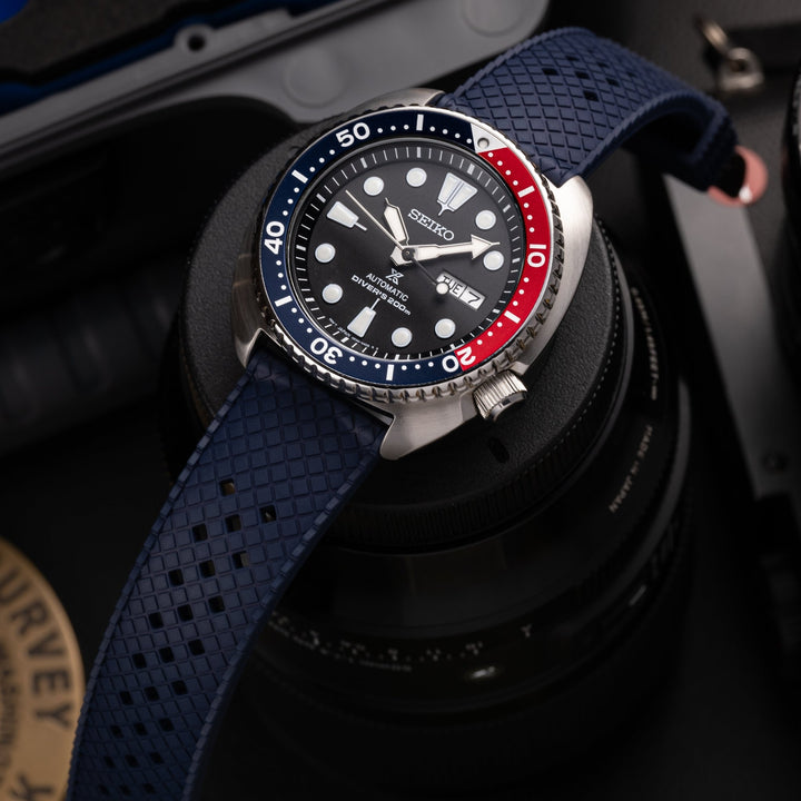 AnchorFLEX Heritage Rubber Strap - Navy - Anchor Strap Co.